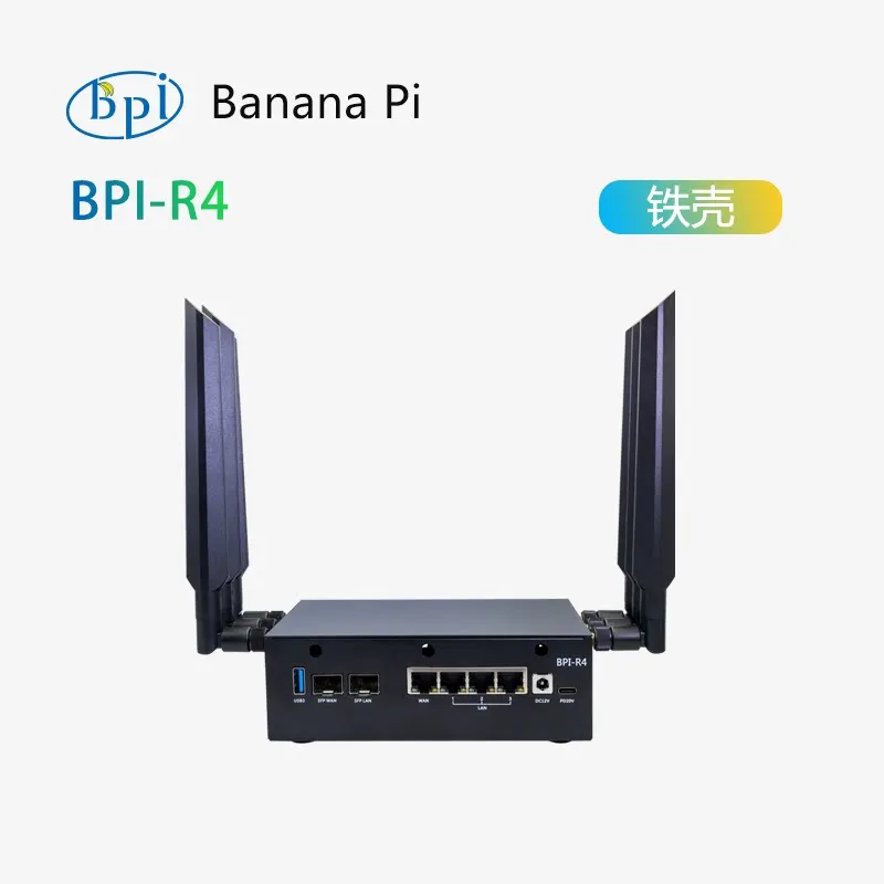 Banana Pi BPI-R4 Metal Enclosure (Iron Casing) Compatible with Banana Pi BPI-R4 Development Board