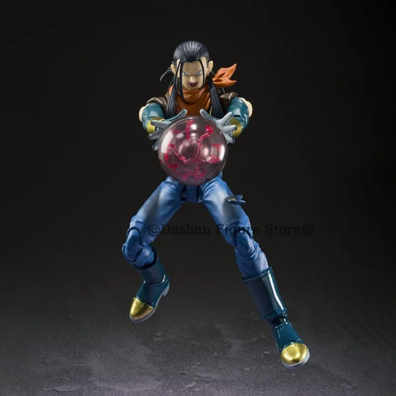 드래곤 볼 GT 액션 피규어 SHF 슈퍼 안드로이드 17 18 피규어 청금석 입상 애니메이션 장식품 이동식 컬렉션 모델 완구