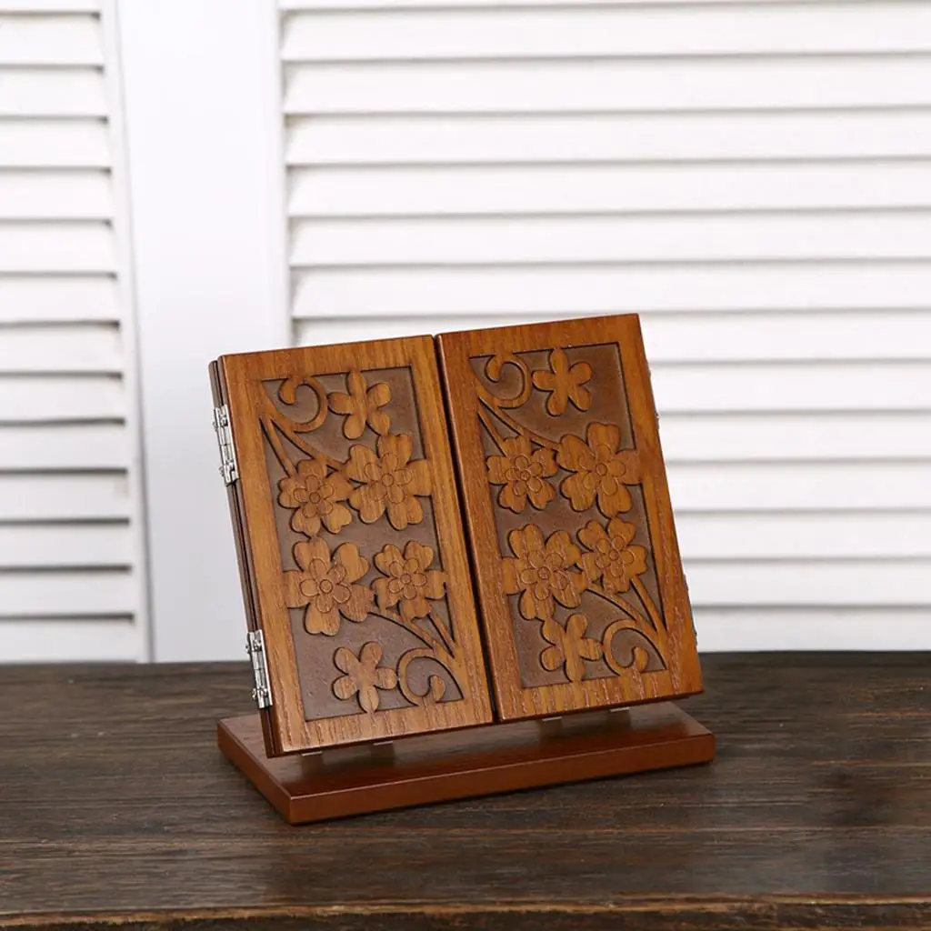 앤티크 스타일 나무 화장 거울 파노라마 드레싱 거울 뷰티 선물 연한 나무색