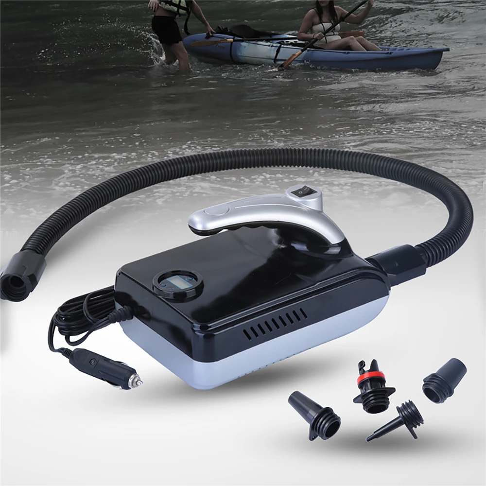 Bomba de aire eléctrica para SUP, inflador de aire rápido con pantalla Digital, 110W, 12V
