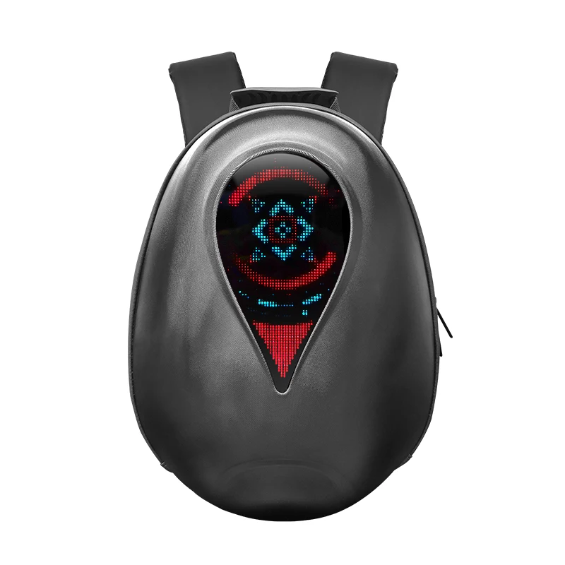 2026 CRELANDER LED Knight Backpack Waterproof Hard Laptop Motorcycle Backpack Travel Bag LED Backpack