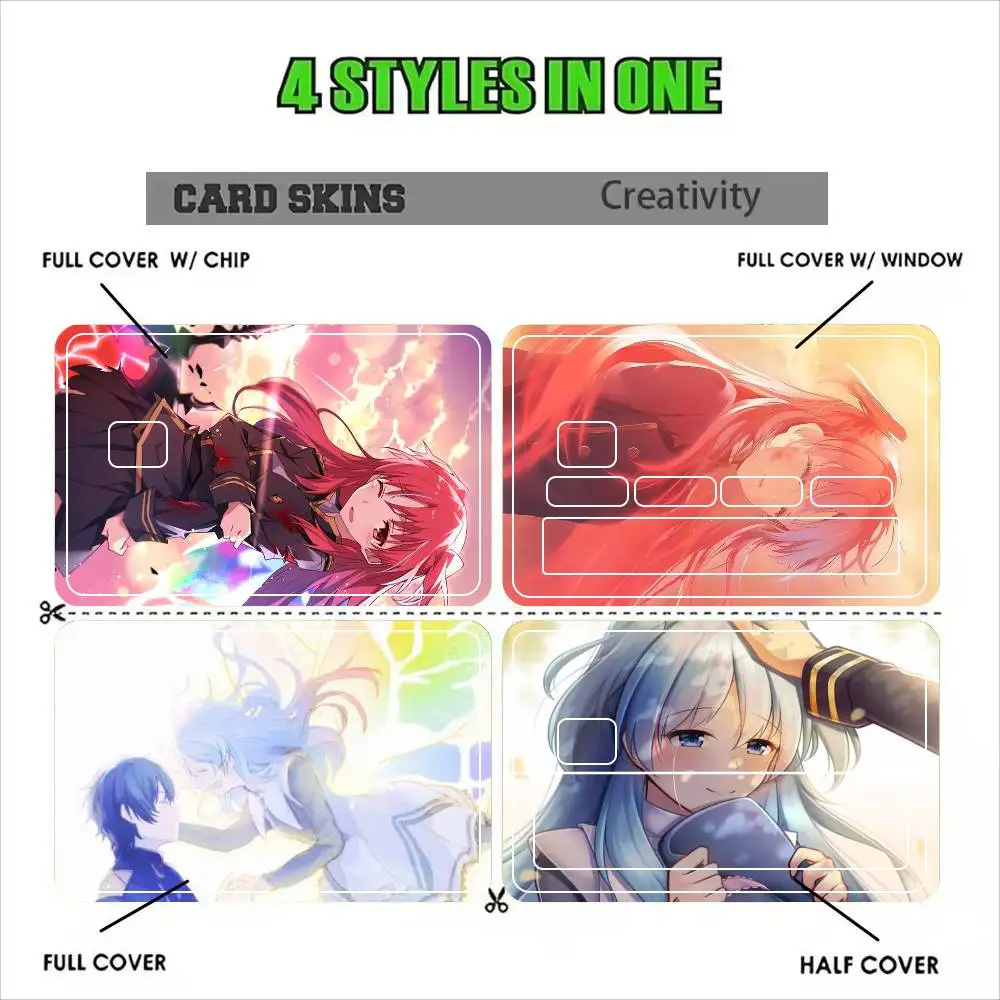 WorldEnd Chtholly Nota Seniorious Sticker Film Tape Skin for Credit Card Debit Card Waterproof Stickers