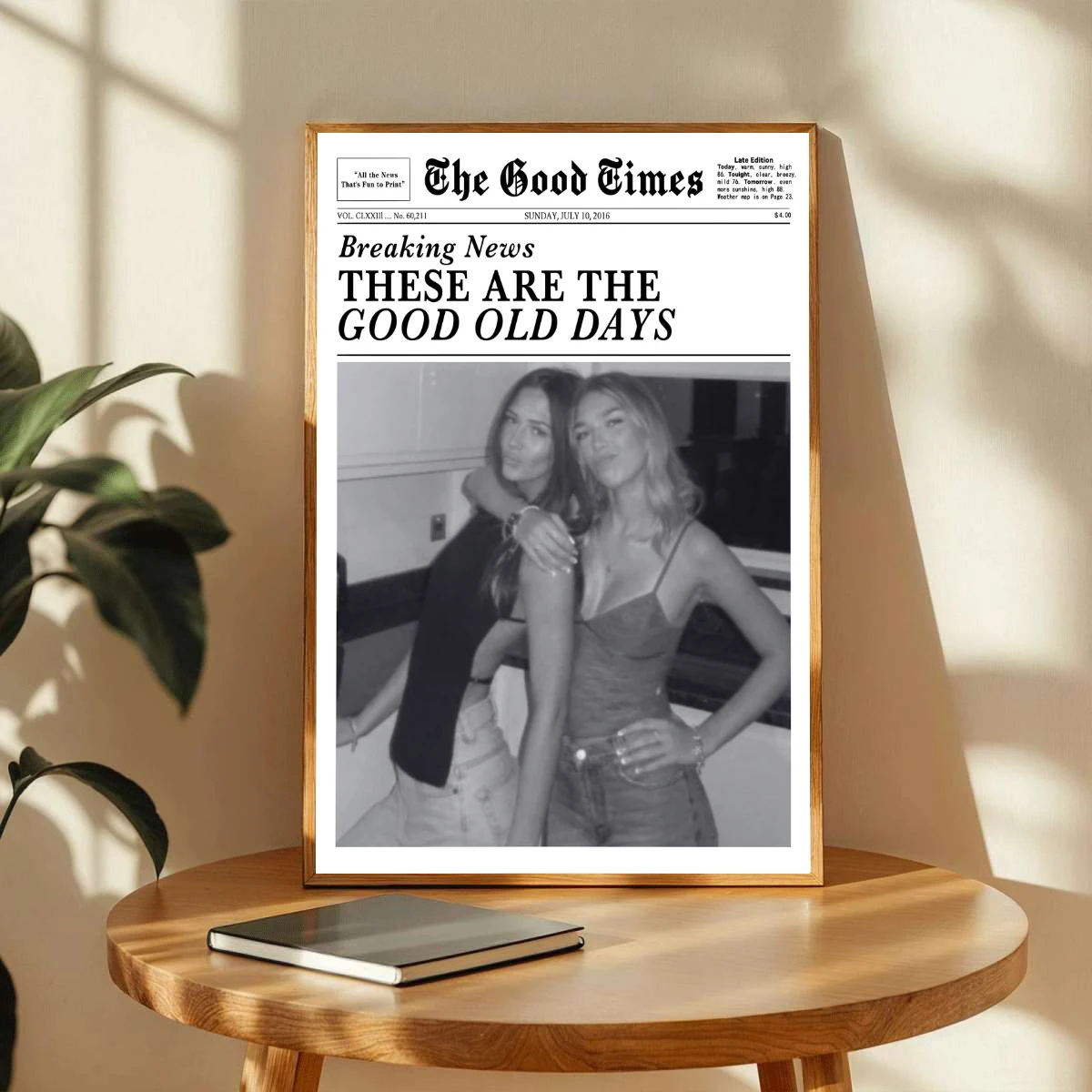 Custom Newspaper Canvas Prints Poster 