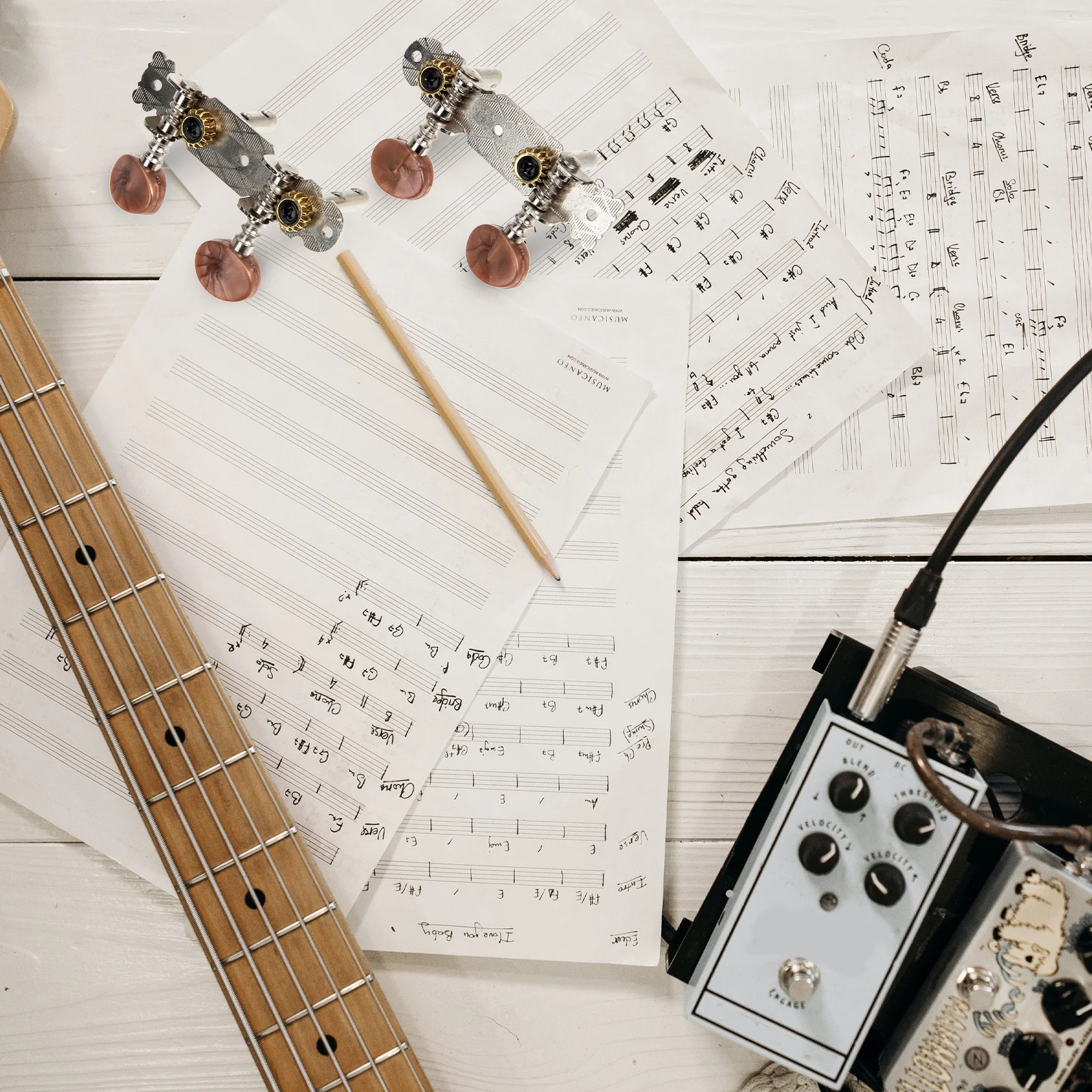 

1Set Ukulele Tuning Keys Durable Replacement Accessory Metal Material Smooth Surface Easy Install Professional Precision Usable