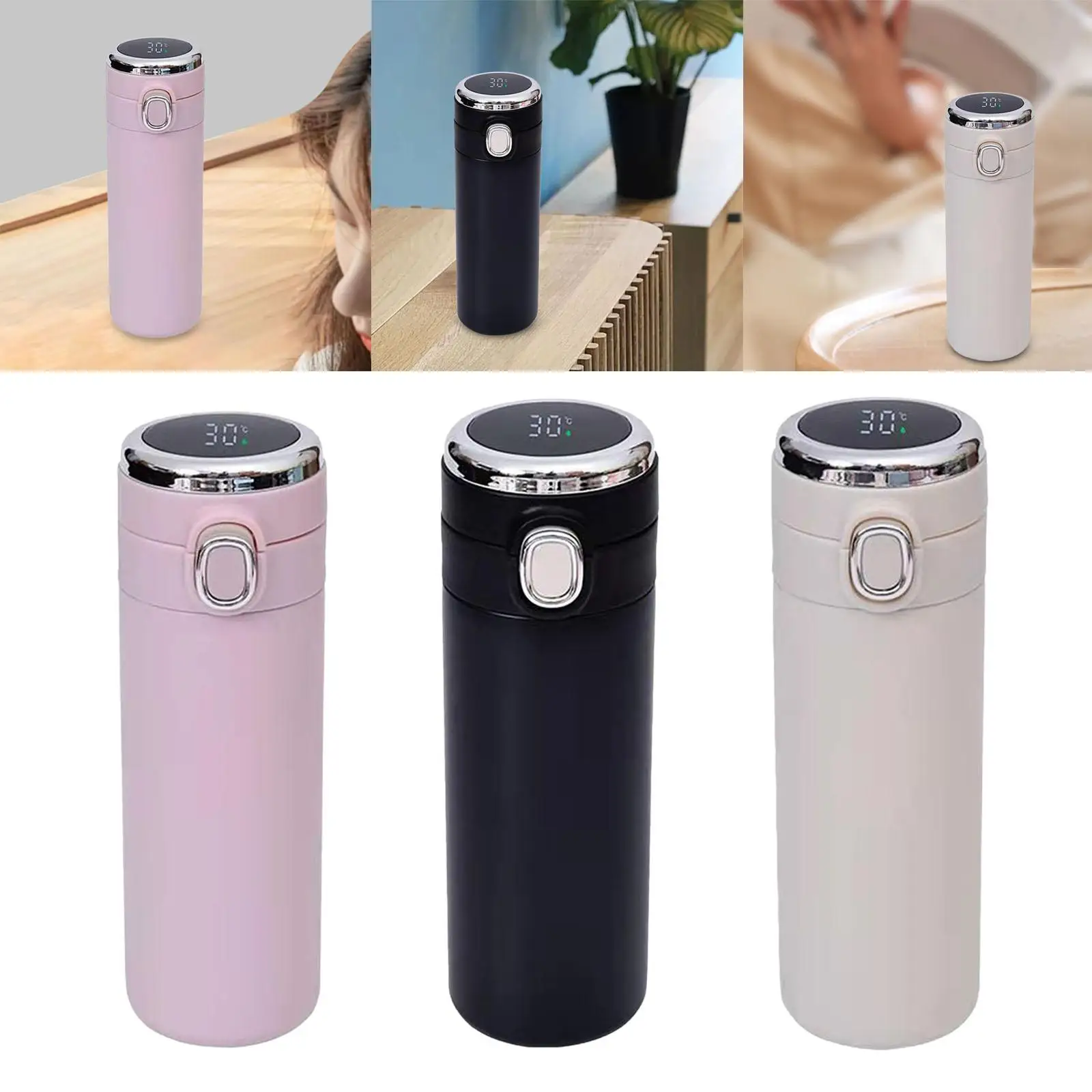 Insulated Tumbler Hot Cold Water Tea 420ml Temperature Display Stainless Steel Travel Coffee Cup Drinkware Vacuum Insulated Cup