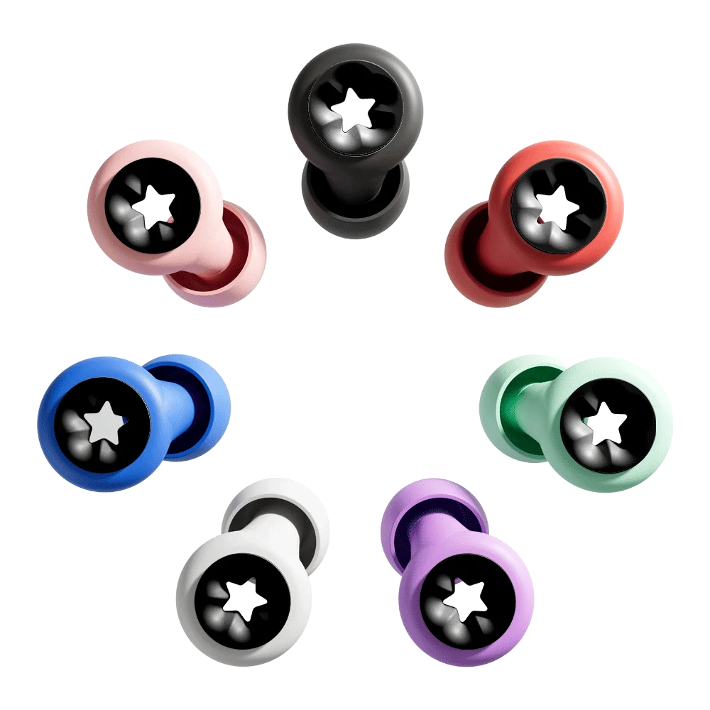 Silicone Lanyard Earplug with 8 Sizes of Ear Tips for Swimming Sleeping Learning Concerts And Motorcyclists XS/S/M/L - Universal