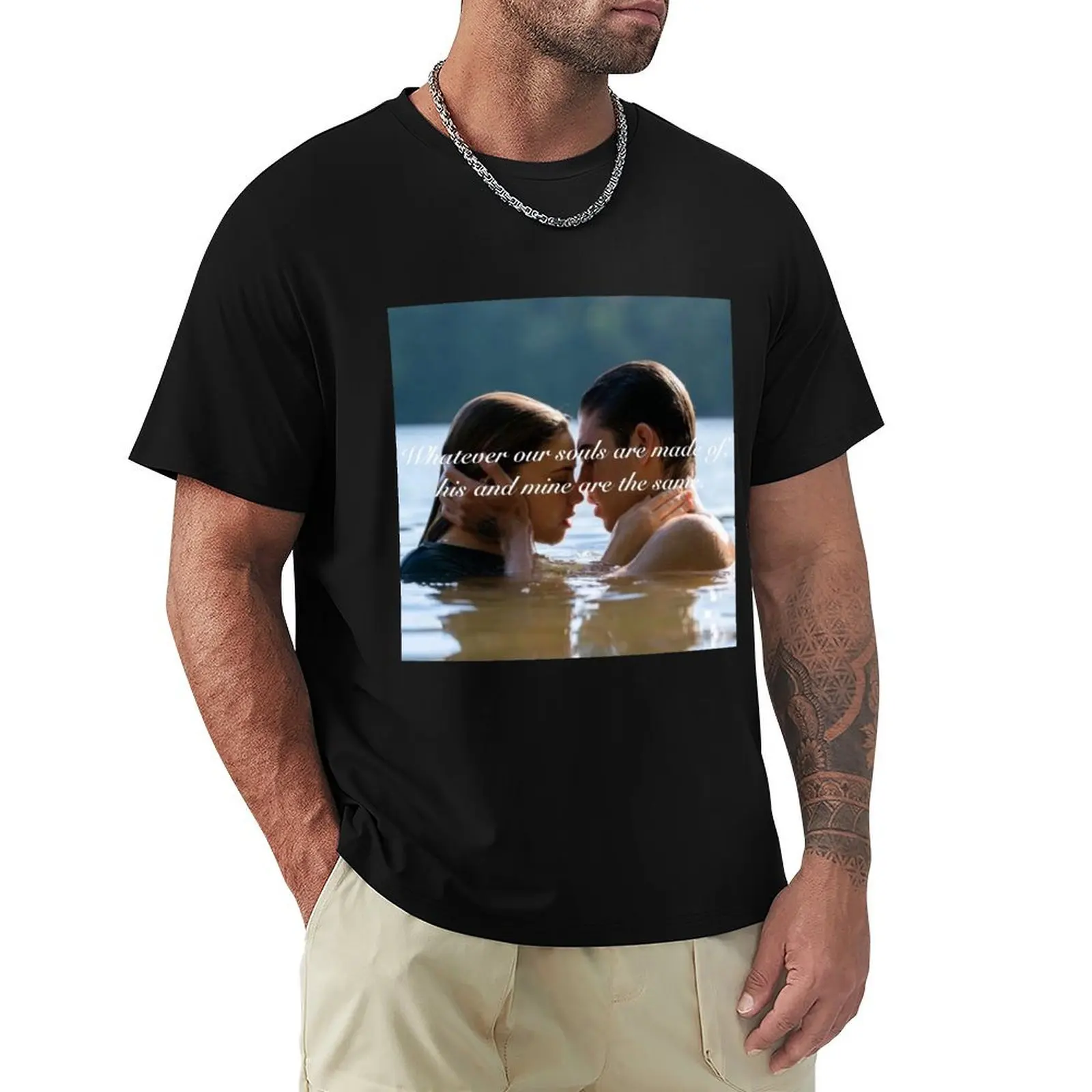 After Lake Scene T-Shirt Running Gym Short Sleeve Sports Tee