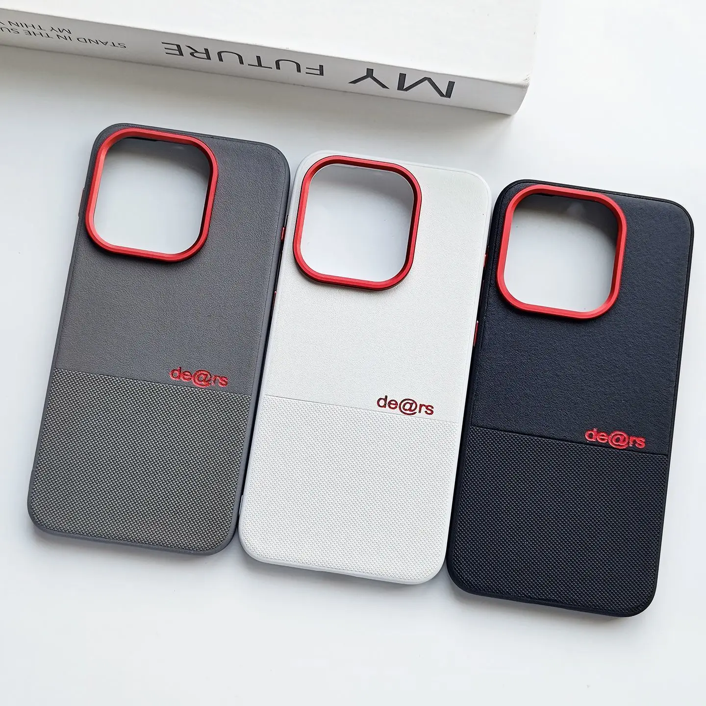 Case For Oppo Find X9 Pro Simple Red lens ring metal buttons PU leather Cover For OPPO find X9 Ultra-thin shockproof Funda