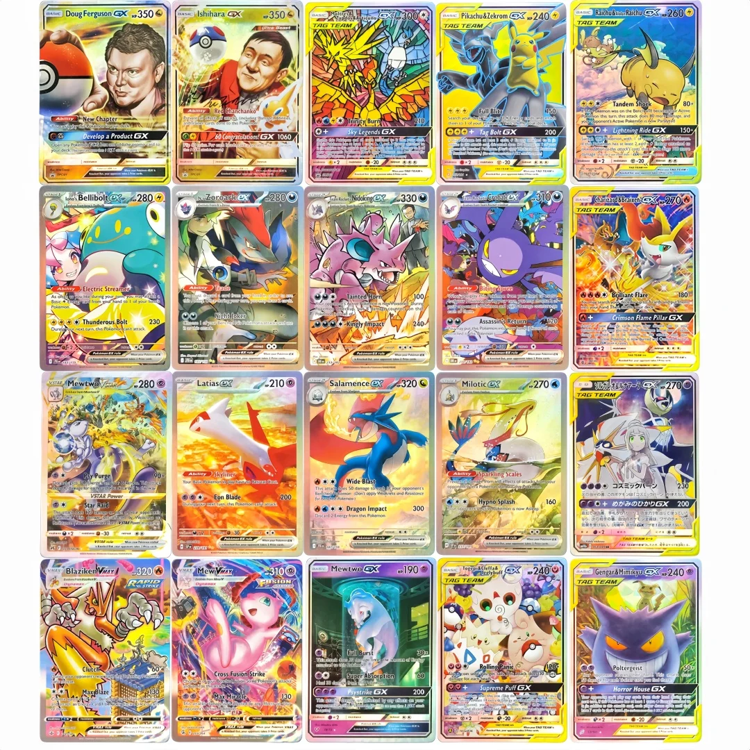 

37 моделей, английская версия, сделай сам, PTCG Arceus Mew Gengar, игровая коллекционная карта Синтия Гренinja Caitlin, самодельная цветная флэш-карта