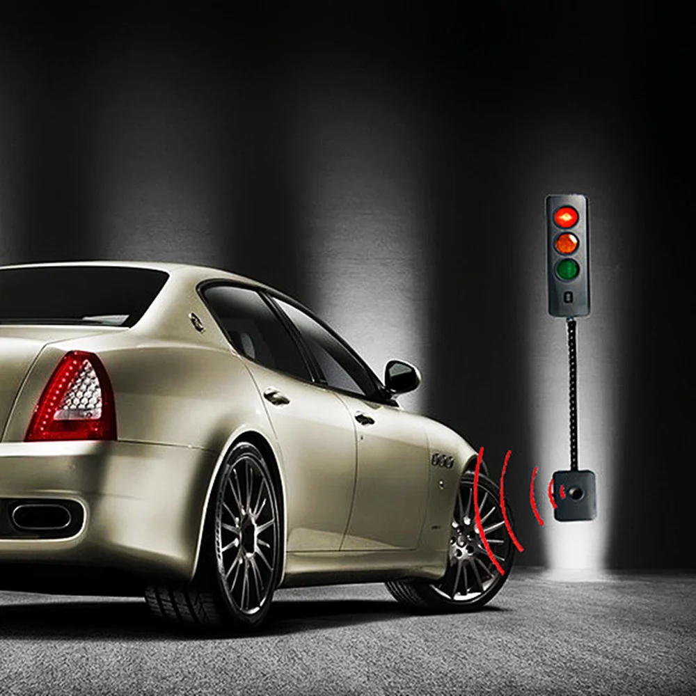 OQ-21 مؤشر تنبيه صوت ركن السيارة مع المعايرة التلقائية 3 مراحل LED ضوء نظام مساعد ركن السيارة