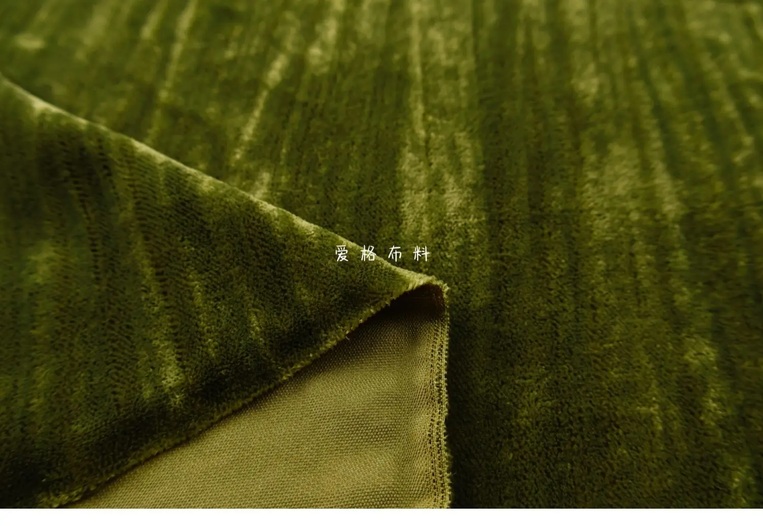 Gold Velvet Velvet Fabric Drape Moss Green Vertical Stripes Irregular Wrinkled Pleated Garment DIY Fabric for Sewing Meters