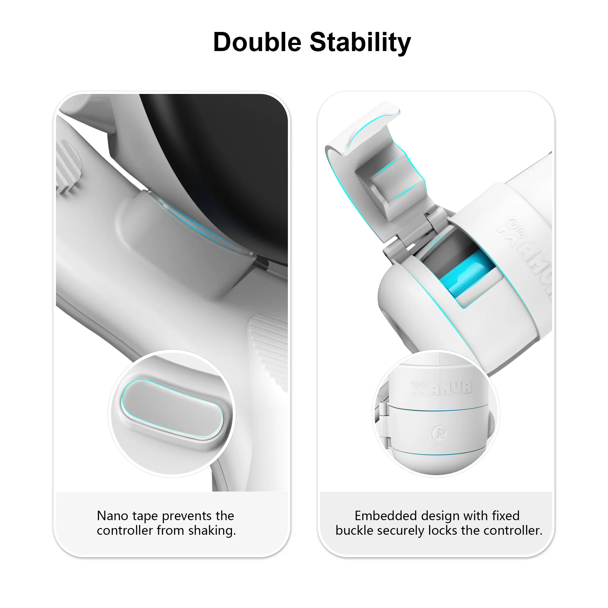 AMVR Table Tennis Paddle Grip for Meta Quest 3 Controllers Handle 1PC Table Tennis VR Games Adapter For Meta Quest 3 Accessories