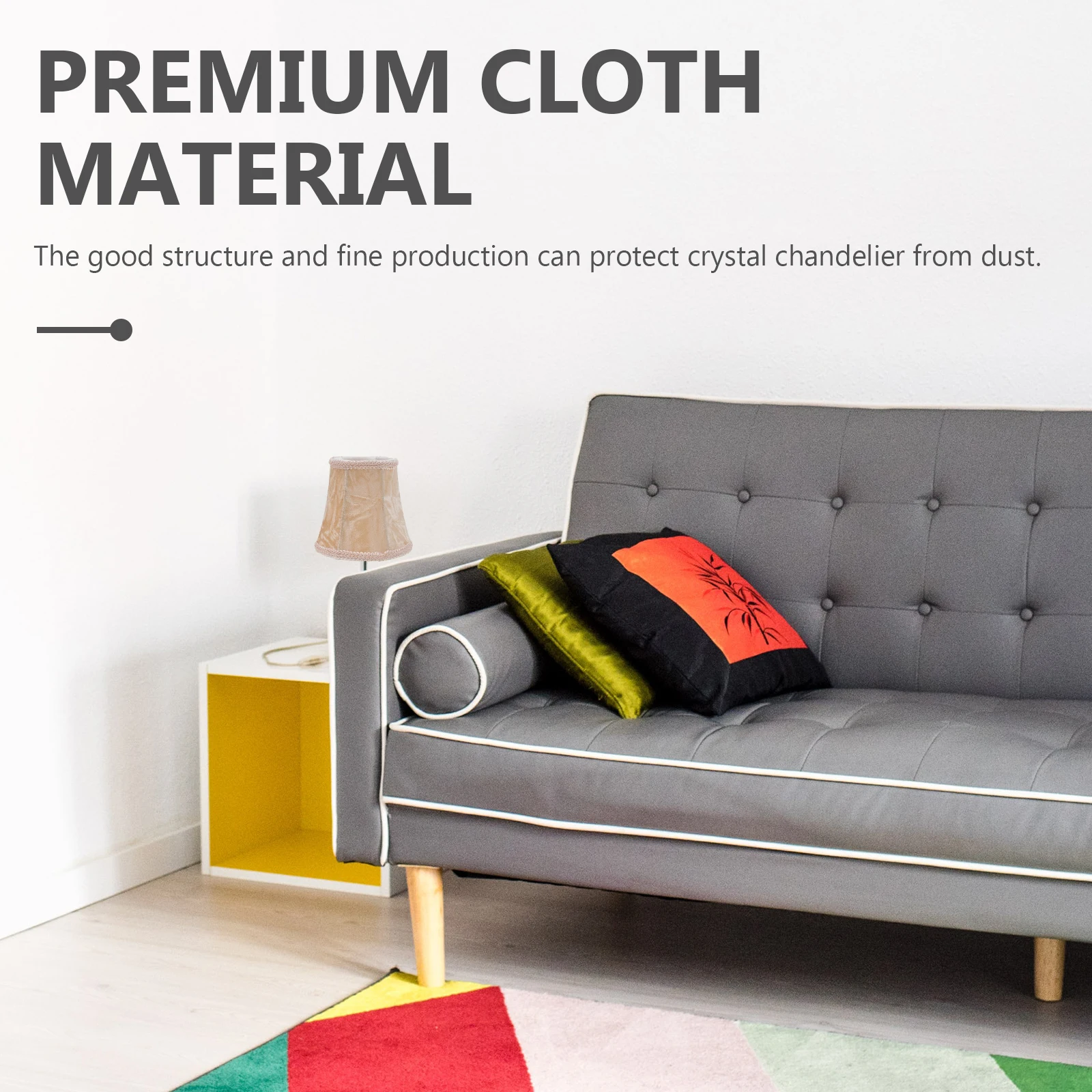 

1Pcs Cloth Lamp Shade European Type Crystal Chandelier Wall Lamp Cover Fabric Protective Cover Decorative for Bedroom Living