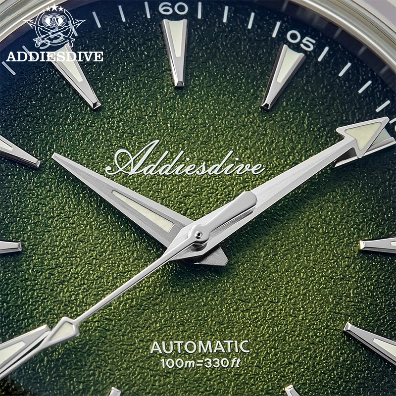 ADDIESDIVE Механические часы reloj hombre Gradient Blue Dress Автоматические часы Водонепроницаемые 10 барные зеркальные стеклянные часы