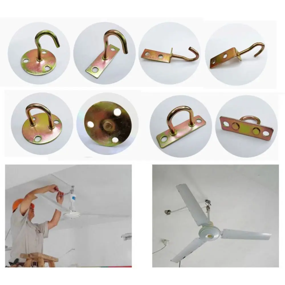 

New Pad Eye Wall Hook Plate Deck U/J-Shaped Ceiling Mount Hanger DIY Fixed Door Buckle for Fan Lamp