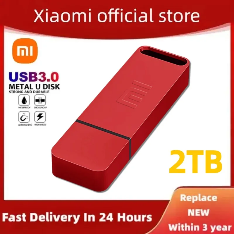 

XIAOMI 2TB Metal Original U Disk Waterproof High-Speed Pen Drive 1TB U Flash Drive USB 3.1 Portable SSD OTG For Laptop Computer