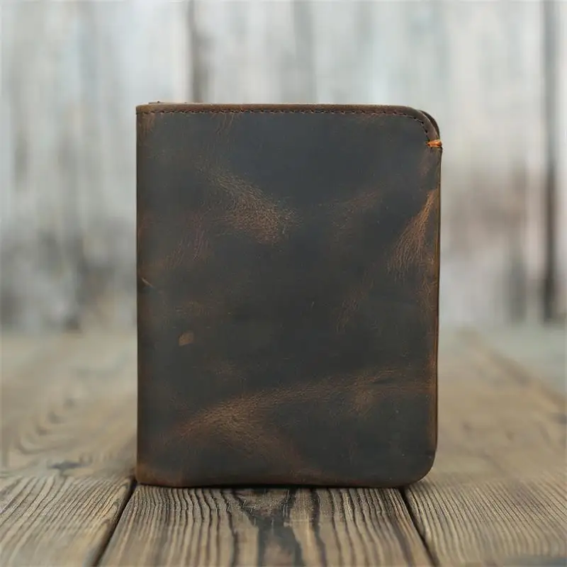 

Vintage Fashion Men's Driver's License Wallet For Men Male Simple Style 2 Folds Leather Wallets Short Purse Slim Bag For Cards