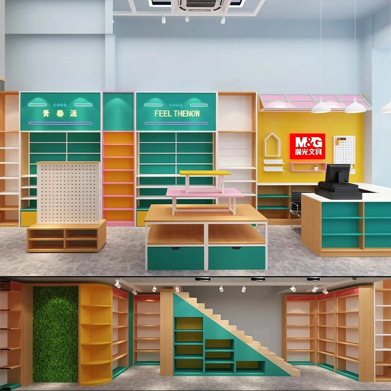ชั้นวางของตกแต่งร้านเครื่องเขี - Stationery Office Supply Store บทวิจารณ์และราคา