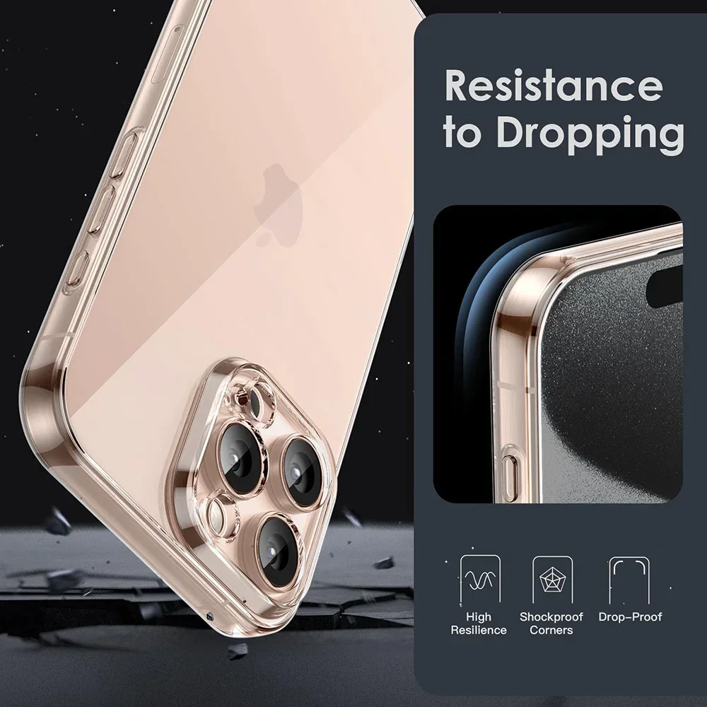 

2Pcs Slim TPU Clear Soft Case For iPhone 16 15 14 13 12 11 Pro XS Max X XR SE 2022 2020 7 8 Plus Ultra Thin Silicone Back Cover