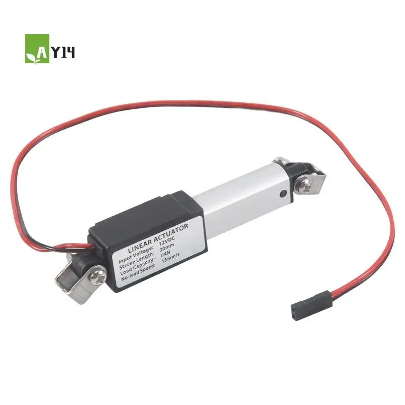 

AY14 -Electric Mini Linear Actuator Stroke, 64N/14.4Lb, Speed 0.6Inch/S Mini Waterproof Motion Actuator Small 12 V DC