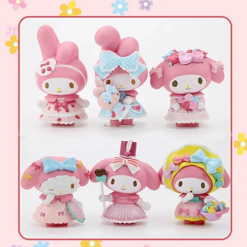 

Sanrio Melody Tea Party слепая коробка новый нефритовый орнамент для собаки девушка милая кукла ручной работы загадочная коробка