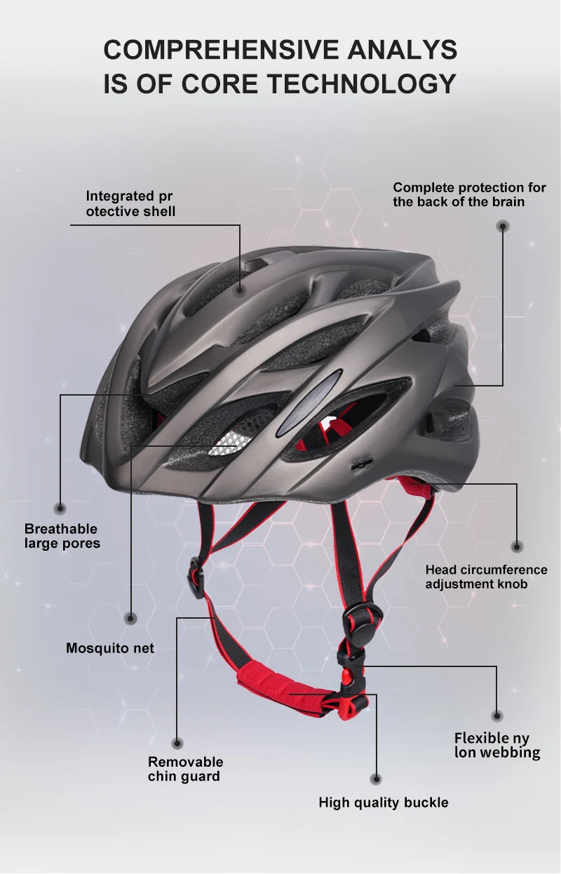 Horntour Großer Kopfumfang 65 cm Fahrradhelm Reiten Licht Racing Straße Fahrradhelm Männer Frauen Outdoor Bicicleta Helm – Detail 15