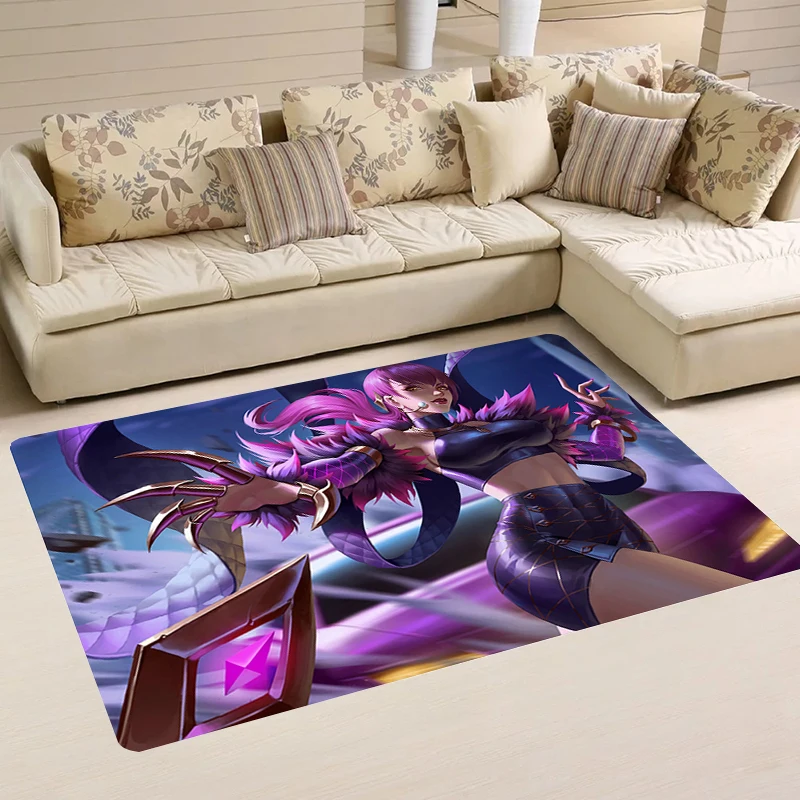 Bathroom Mat Akali Kitchen Carpet Ahri Game League Living Room Anime Rugs KDA Carpets Doormat Entrance Door Balcony Home Foot