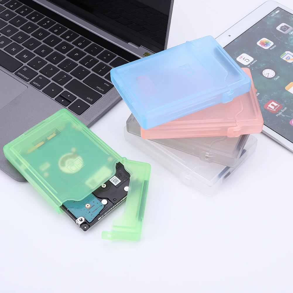 Hard Drive Disk Protective Box 2.5 in HDD SSD Protective Case Shockproof Plastic Moisture-proof Protection Storage Box Dustproof