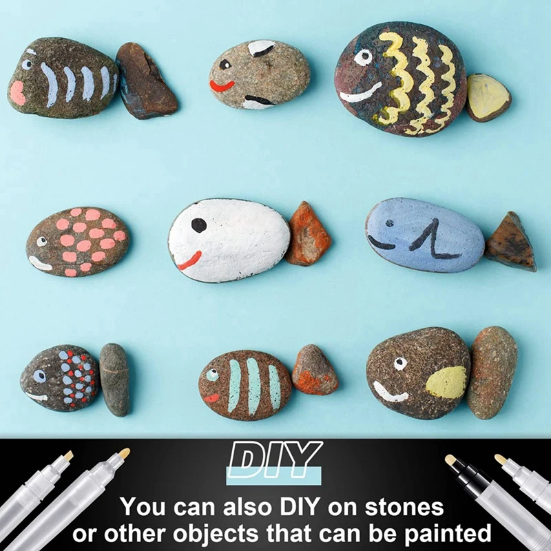 20 шт., многоразовые ручки для рисования, пустая ручка, стержень, маркеры для краски, многоразовый пустой акриловый маркер для художественных принадлежностей