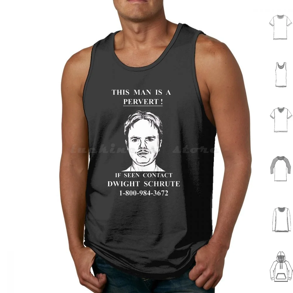 If Seen Contact Dwight Schrute Tank Tops Vest Sleeveless The Office Office Dwight Schrute Jim Halpert Pam Beesly Steve Carell