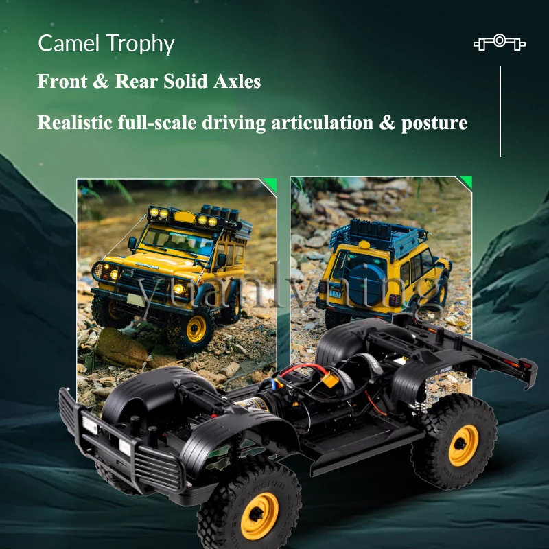 FMS 1/10 Camel Cup FCX10 RC Model Remote Control Electric Climbing Car Off road Vehicle for Adult Kids Gift