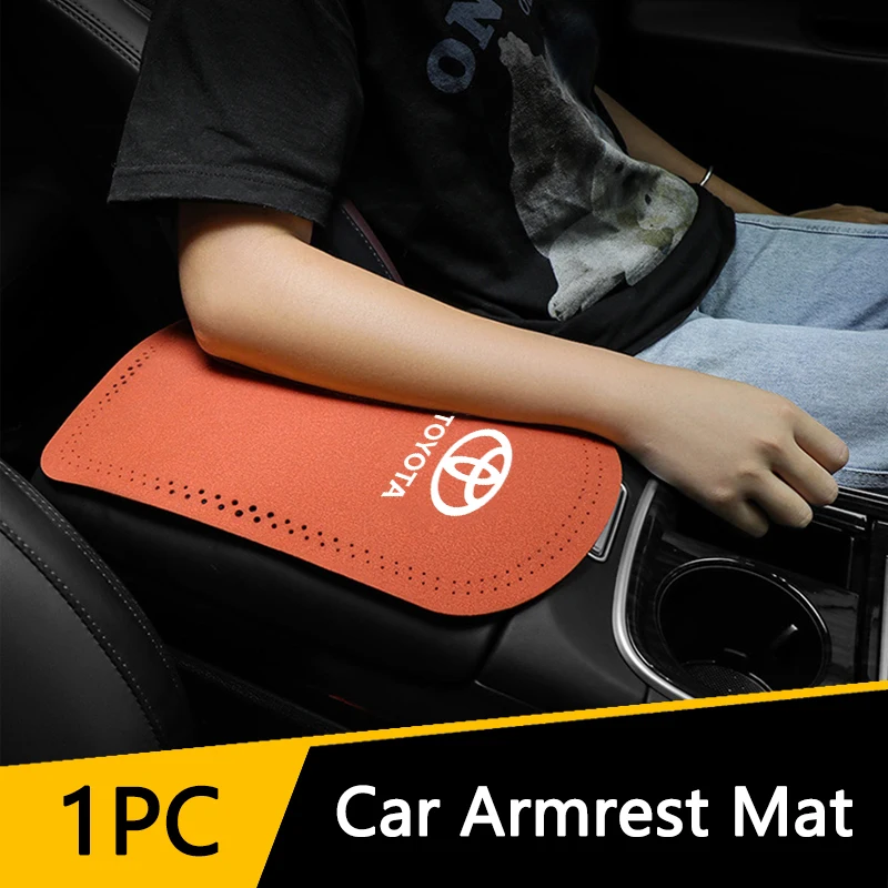 1Piece Fashion Car Armrest Cushion Storage Box Cover Pad Mat Leather For Toyota Avensis t25 t27 Auto Interior Accessories