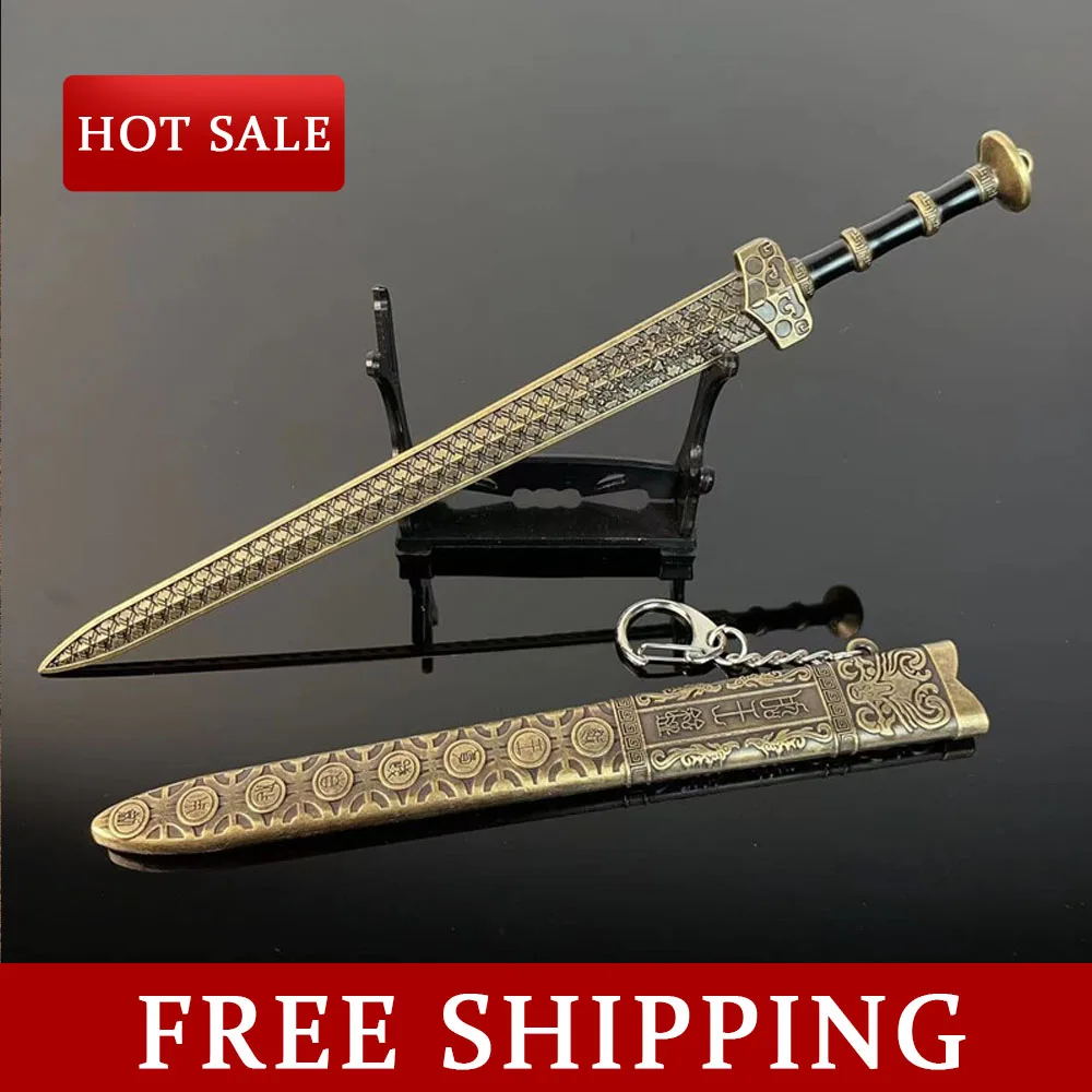 22CM Anicent Chinese Famous Weapon Sword of Goujian Full Metal Craft Model Ornaments Outdoor Trainning Swords Collectible Toy