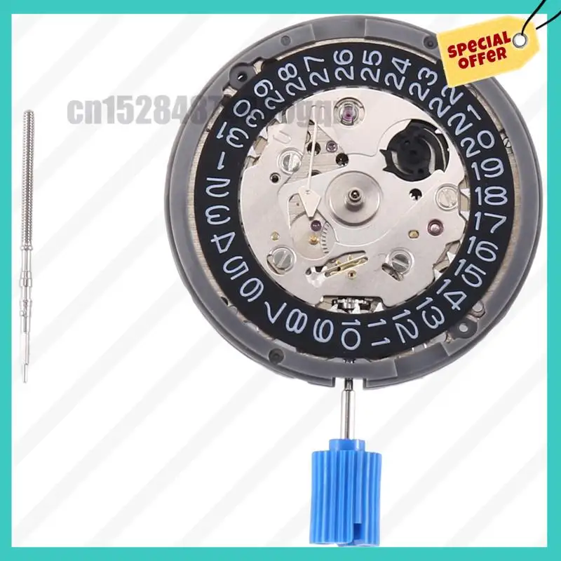 -ABJZ NH35 حركة تاريخ عالي الدقة عند 3 عجلة التاريخ 24 جوهرة أوتوماتيكية ذاتية الملء باللون الأسود