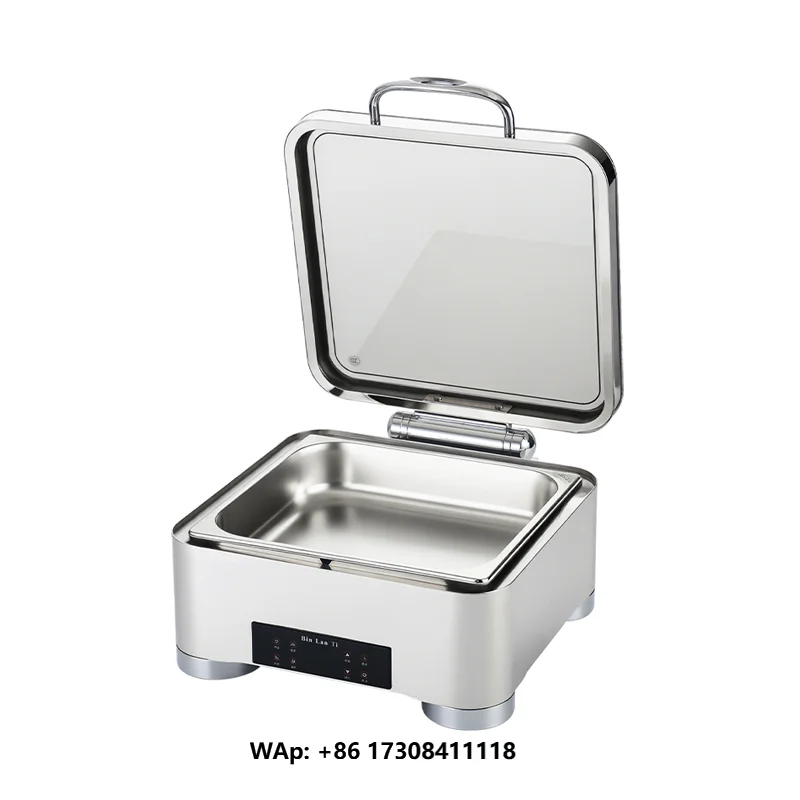 Wholesale Commercial 5.5L Stainless Steel 304 Electric Heating Touch Control High Style Luxury Buffet Chafing Dish Buffet Stove