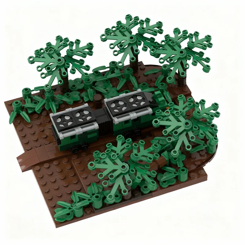 

268PCS MOC Creative Model Lost World Cliff Fleet Wood Rv Custom Building Blocks DIY Ideas Assembly Display Gift Collection Set