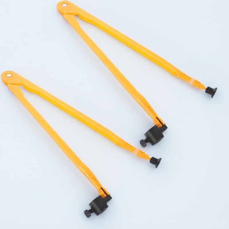 

2 Pcs Whiteboard Plastic Compass Handheld Drafting Teaching Aids Drawing Classroom Math Demonstration Orange Tool Circle