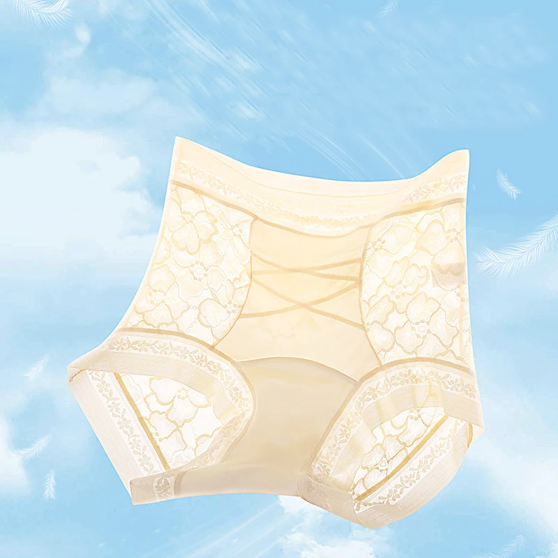 2 قطعة سراويل داخلية نسائية من الدانتيل الساتان عالية الخصر البطن تحكم ملخصات الإناث سلس تهوية تشكيل السروال بعقب رافع الملابس الداخلية #4