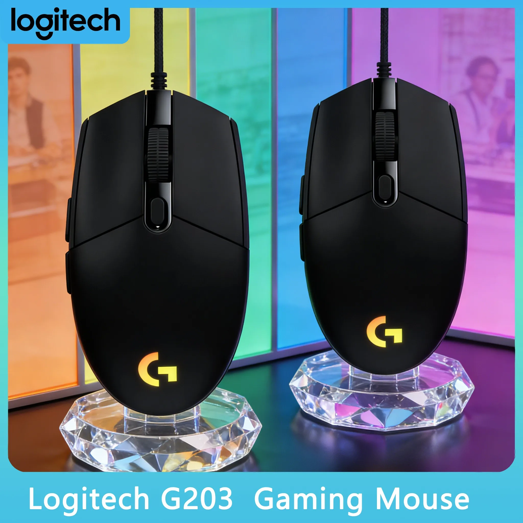 

Ergonomic Logitech G203 Comfort Grip for Extended Sessions
