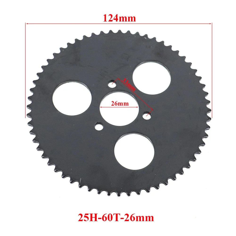 25H 60T 62T 66T 70T 72T 74T 76T 78T Zębatka 26MM Tylna zębatka do 47CC 49CC Mini Moto ATV Quad Dirt Pit Pocket Bike Scooter Parts