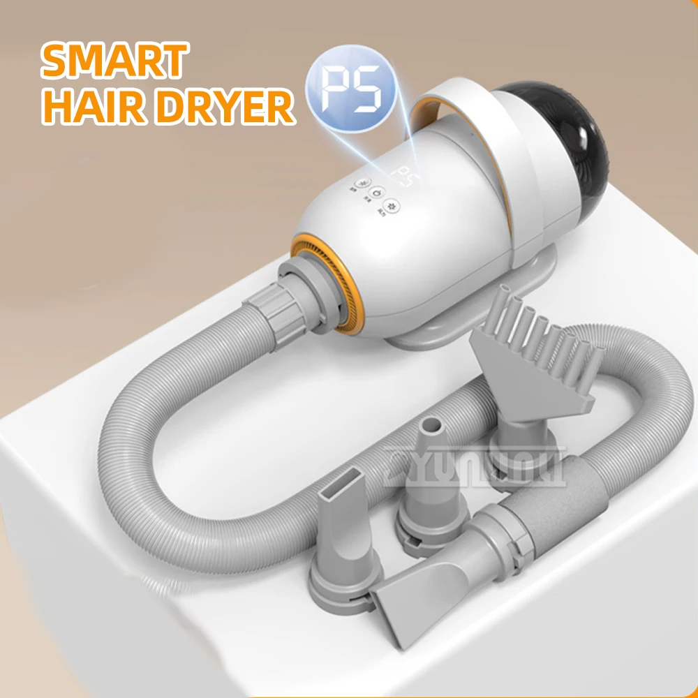 Pet hair dryer Intelligent Hot Wind Heater Adjustable Blow-dryer Force Hair Dryer for Pet