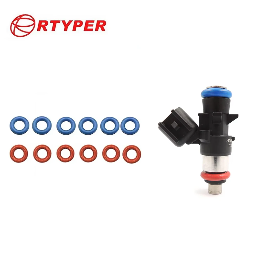 6 Sets 0280158091 Fuel Injector Repair Seal kit Oring Suitable for Ford Lincoln Mazda CX-9 3.5L V6  ZZJ1-13-250A 7T4Z-9F593-B
