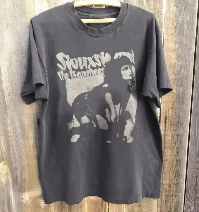 Rock Punk T Shirts Siouxsie and The Banshees Shirt 90s Goth Band Tee Loose and Breathable T-shirt Casual Print Streetwear Unisex