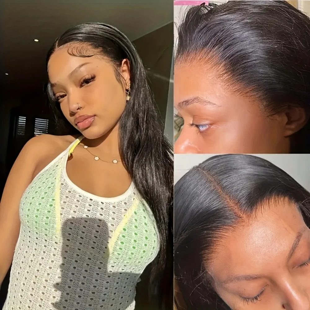 300% الكثافة 360 الدانتيل الجبهة الباروكات مع الرباط غير مرئية شعر طبيعي مفرود باروكة شعر برازيلي HD الدانتيل الباروكات الأمامية للنساء #3