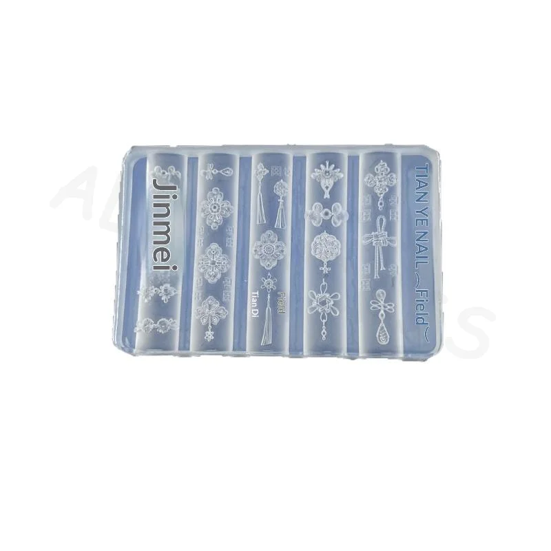 3D Baroque Angel Silicone Nail Mold Reusable Non-stick DIY Nail Art Charm Stamping Template for Home Salon Beginners