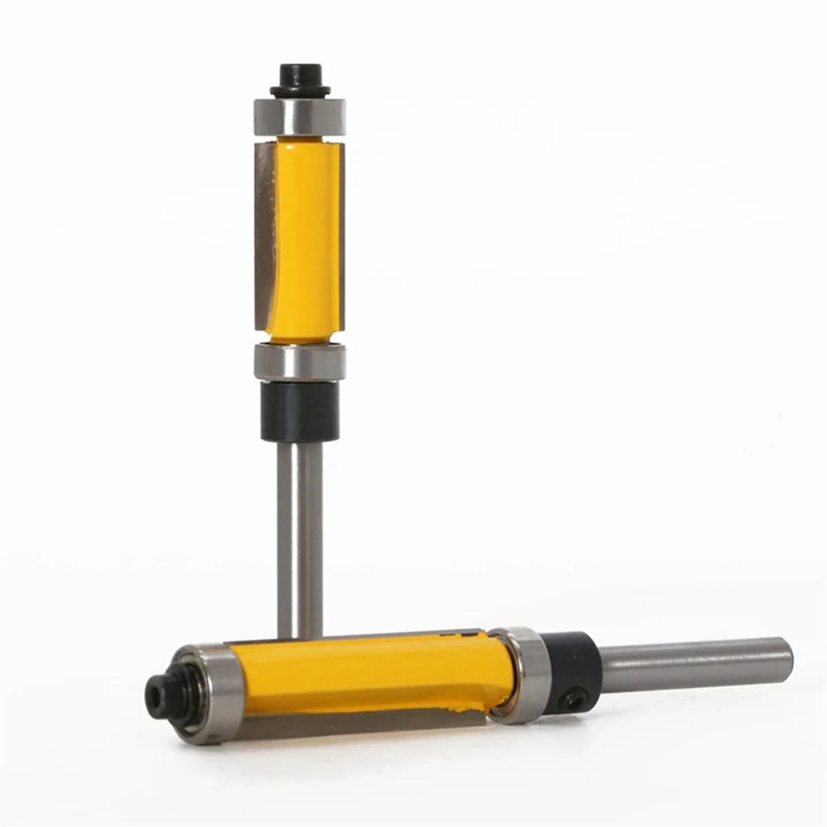 A002 1/2 6mm Shank Flush Trim Router Bit with Double Bearing Router Bit Drill Tool for Wood Formwork Pattern B