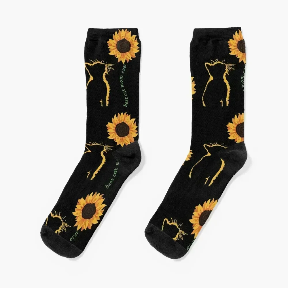 

Best cat mom sunflower Socks Children's loose anti-slip christmas gifts Socks For Girls Men's