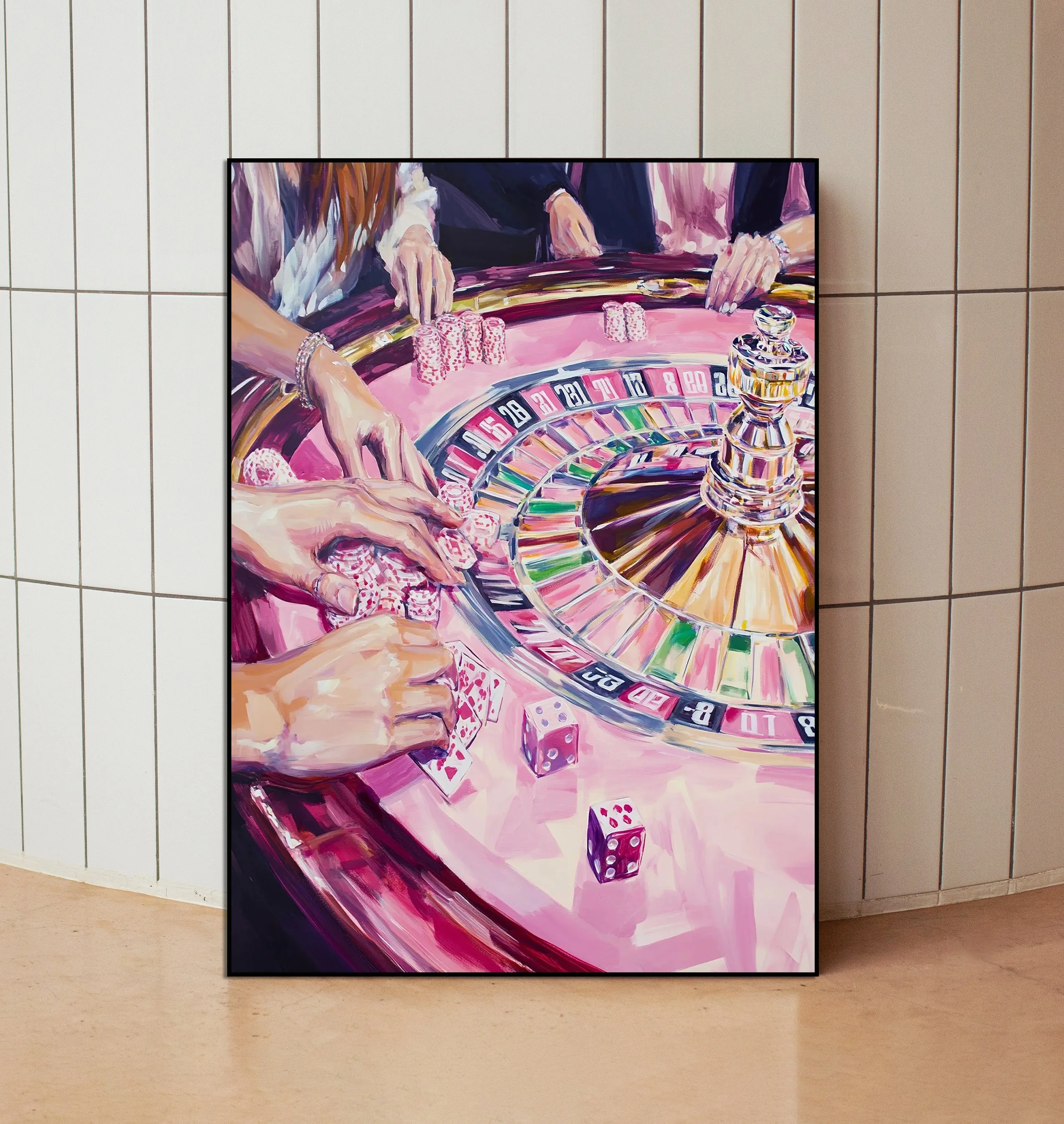 Las Vegas Style Party Playing Cards Series Poster Print Canvas Pictures for Gambling House Wall Modern Decor Frameless Painting
