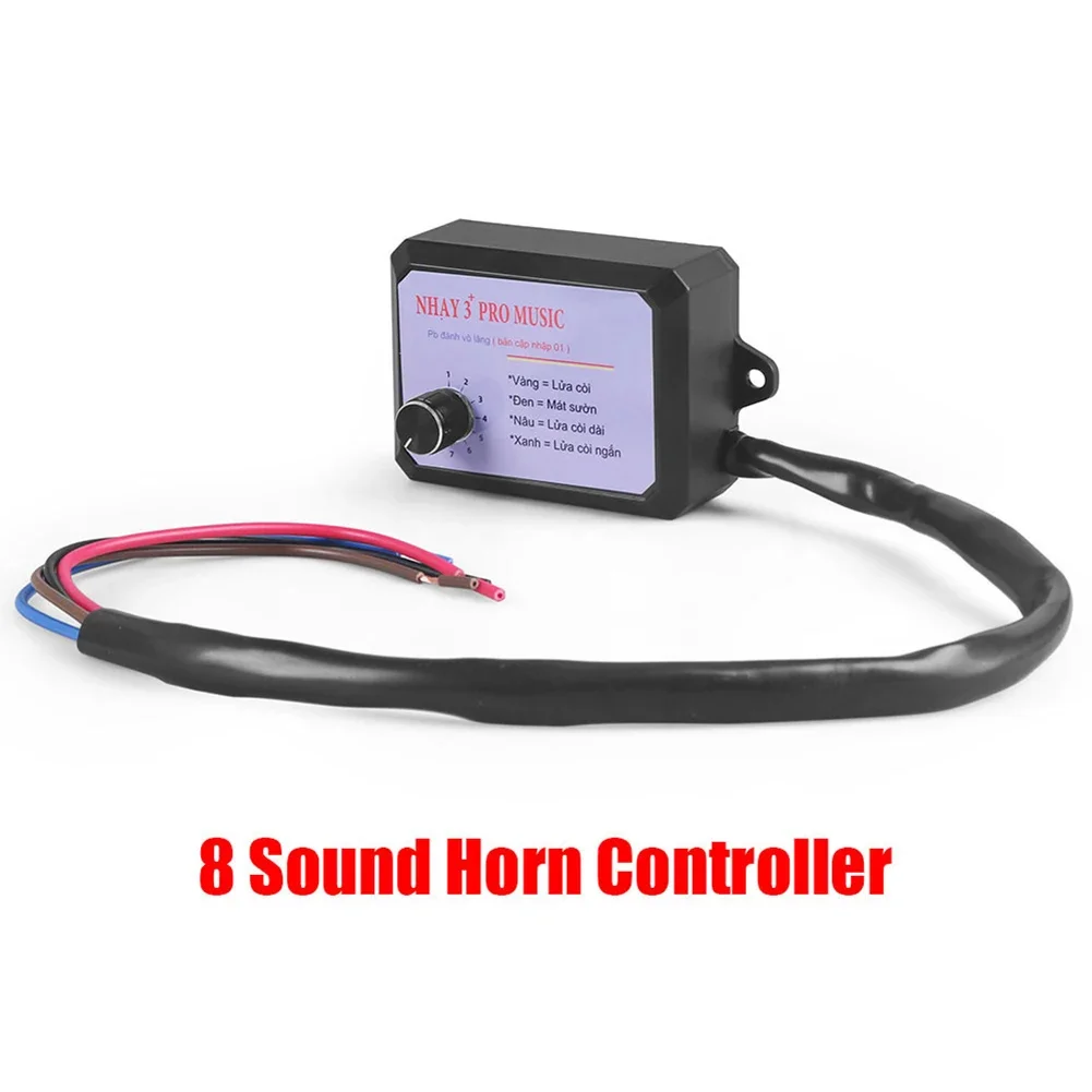 

Car Horn Controller 12V-24V 8 Sound Musical Horn Controller Horn Control Unit For Car Truck Boat Adjustable Volume