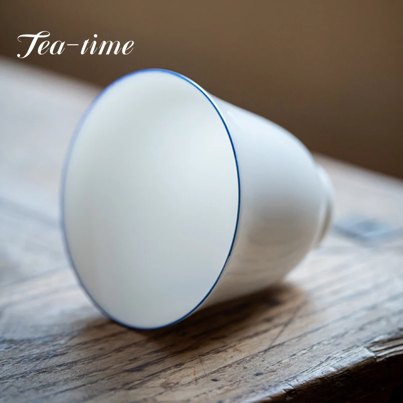 Boutique Sweet White Porcelain Teacups Thin Tire Master Cup Single Tea Bowl Small Tea Cup Kung Fu Tea Tea-tasting Wine Drinkware